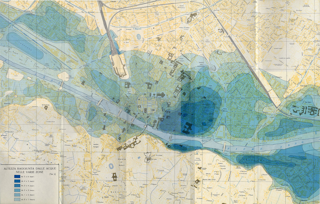 Map of the Florence flood